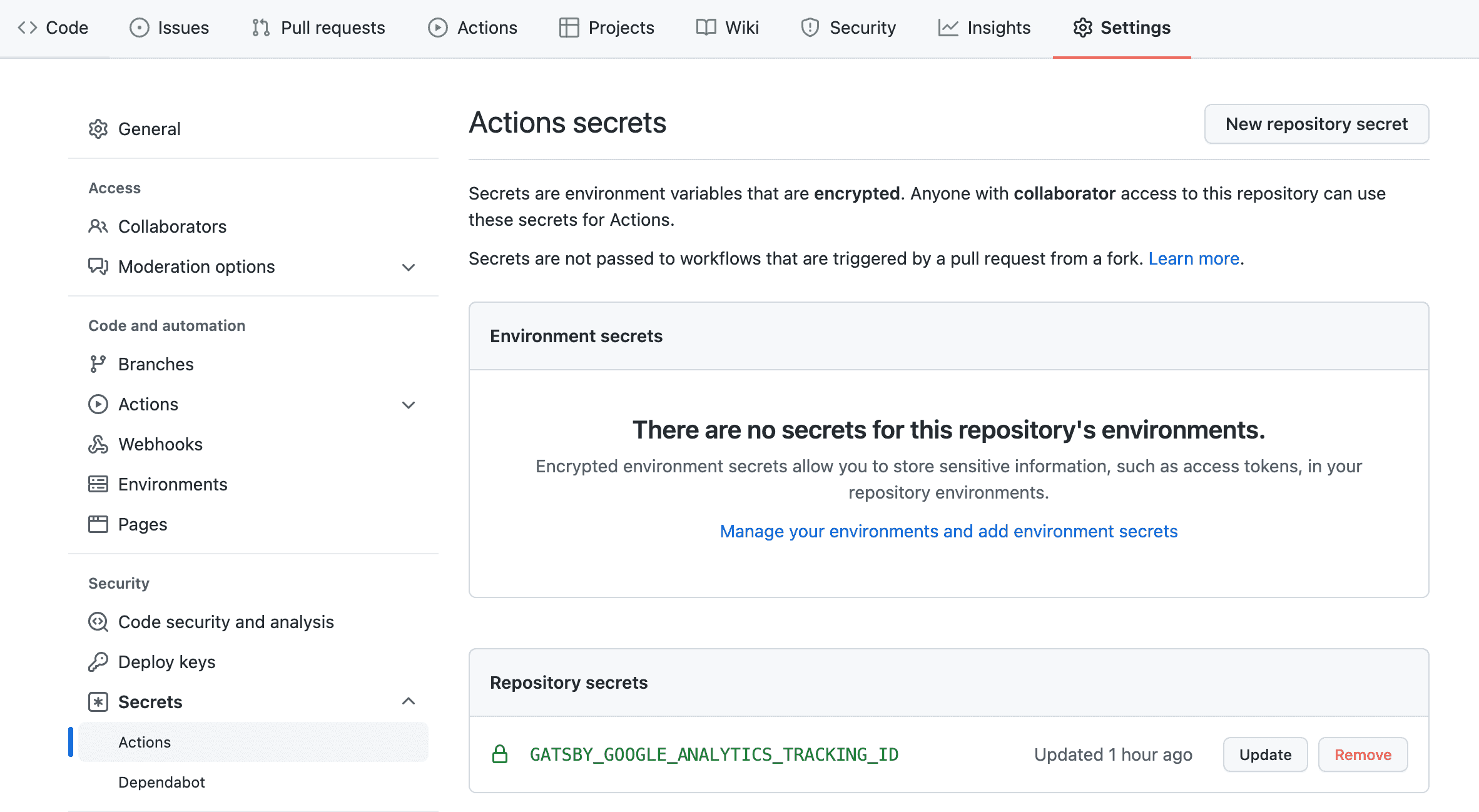 .envがGithub Actionsで使えない