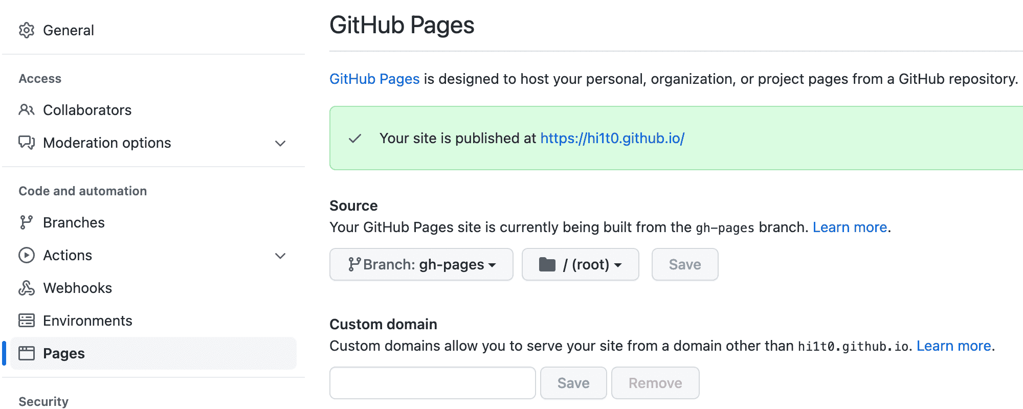 Githubにpushして更新するとGithub Pagesのカスタムドメインが外れてしまう